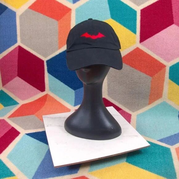 The Batman 2022 Movie Promo Red Bat Logo Hat Cap DC Comics - Picture 3 of 7